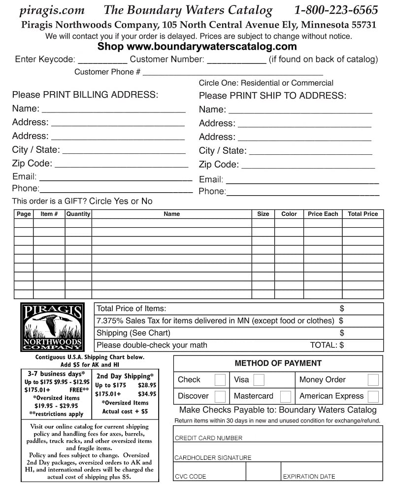 Order Form