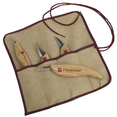  Flexcut Carving Set 4 Piece With Utensil Roll