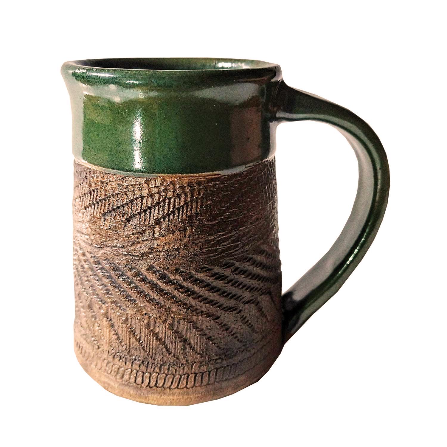 Natural Clay Carved Mug