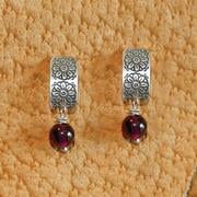 Garnet Post Earrings