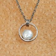  Pearl Hoop Pendant