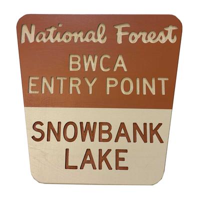 BWCA Snowbank Lake Sign 