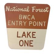 BWCA Lake One Sign