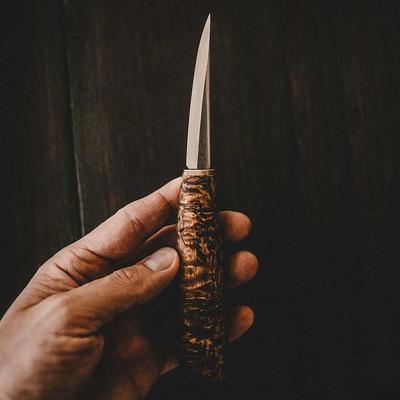 Roselli Carving Knife Long Blade Curly Birch 